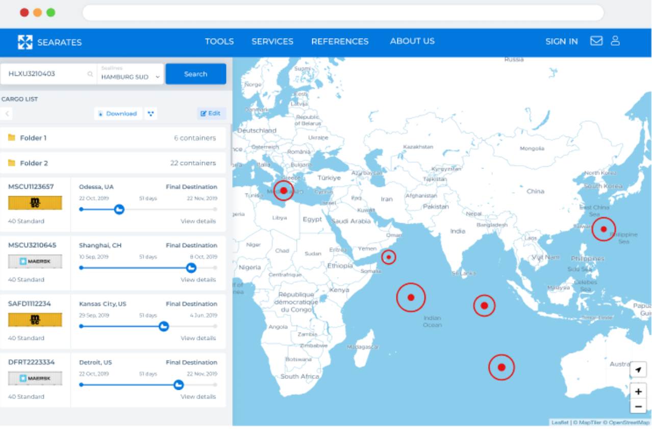 shipping container tracking